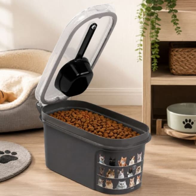Porta Ração Dispenser Hermético com Concha Dosadora Cachorro Gato Anti Formiga 2LT