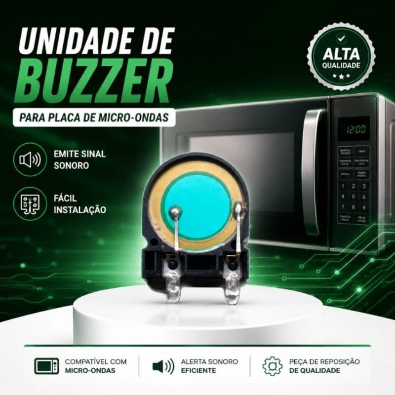 Unidade de Buzzer para Placa de Micro-ondas: 5V