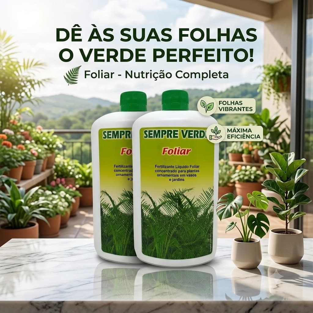KIT 2 UNIDADES Fertilizante Líquido Sempre Verde FOLIAR 160ml