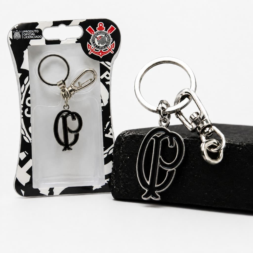 Chaveiro CP Corinthians de Metal Oficial Timão Gaviões