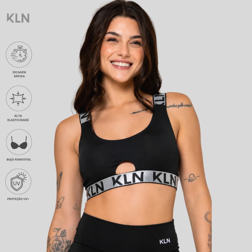 Top Feminino Fitness Alças Sustentação Entrada Bojo Top Academia Corrida Musculação