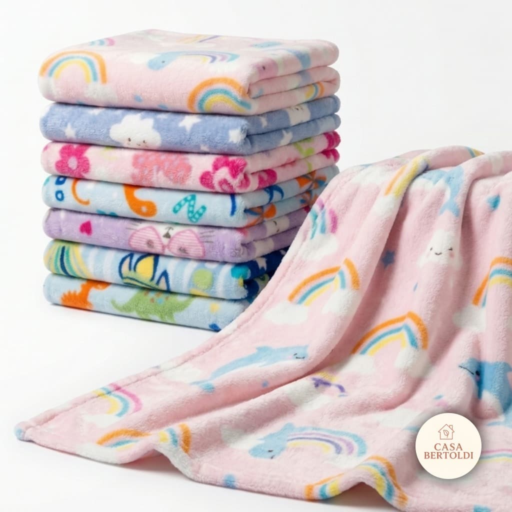 Manta Cobertor Bebê Estampada Microfibra Soft Naninha Menino Menina Infantil Inverno Coberta Macio