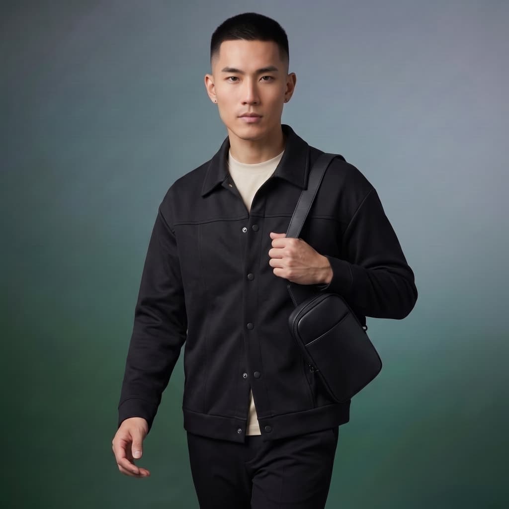 Jaqueta Masculina Estilo Camisa Grossa Botões Casual Outono Inverno
