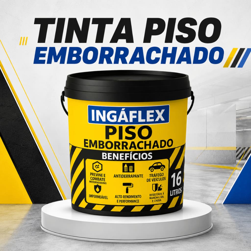 Ingaflex Piso Emborrachado Alta Resistência Antiderrapante Ideal Para Garagem Calçada Concreto