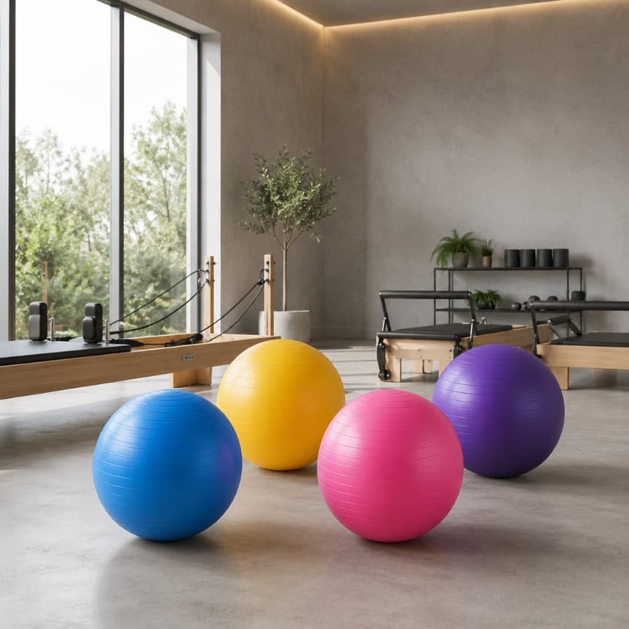 Bola De Pilates Fisioterapia Treino 65cm Exercício Elástica Funcional Yoga Academia Treino