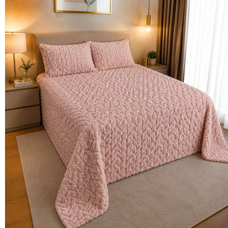 Kit Cobre Leito Casal Queen Manta Cobertor Com Fronhas ACONCHEGO AntiAlérgico 2,20x2,40 Promoção