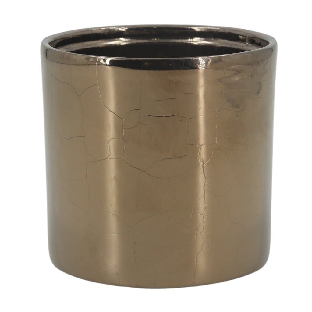 Vaso Cachepot Cerâmica Holandês - Sila Ouro