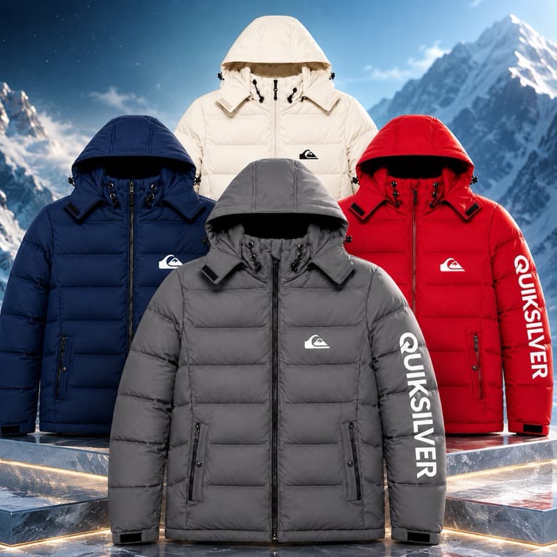Jaqueta Bobojaco Quiksilver Masculina Premium Forrada Peluciada Impermeável Touca Removível Corta Vento Inverno Frio