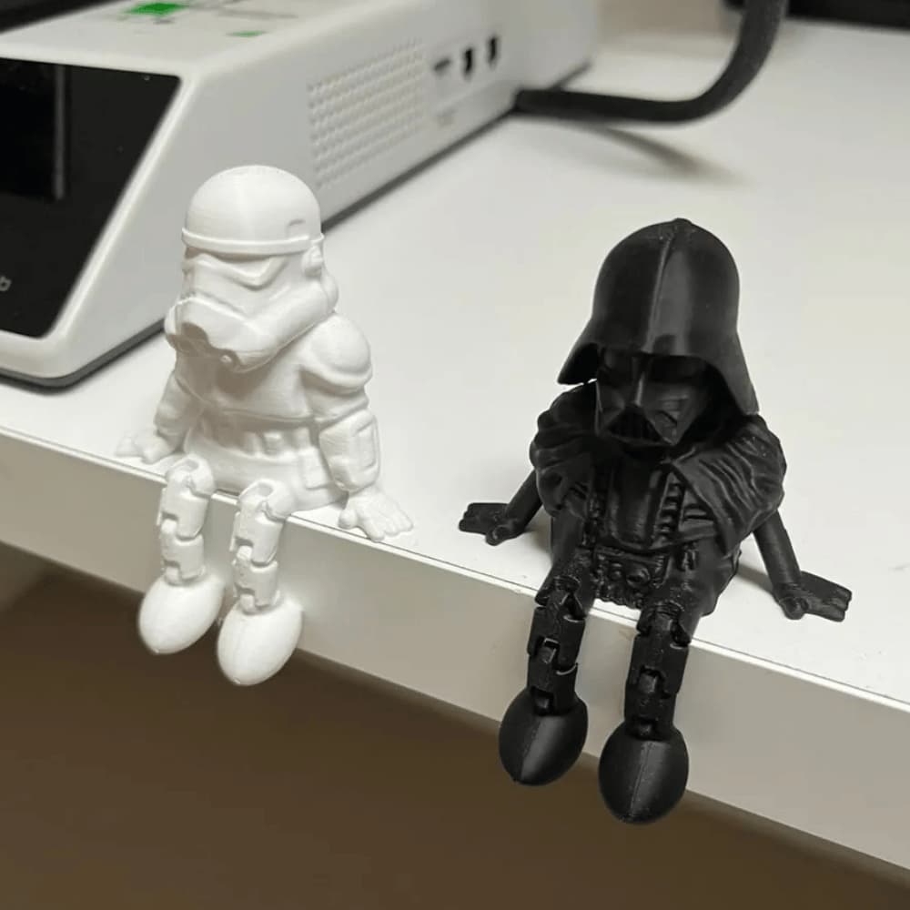 Darth Vader e StormTrooper  Articulado Preto ou Branco para Decoração Setup Geek Gamer
