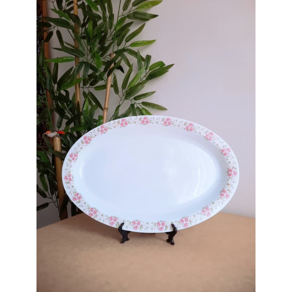 travessa oval de porcelana floral germer porcelana