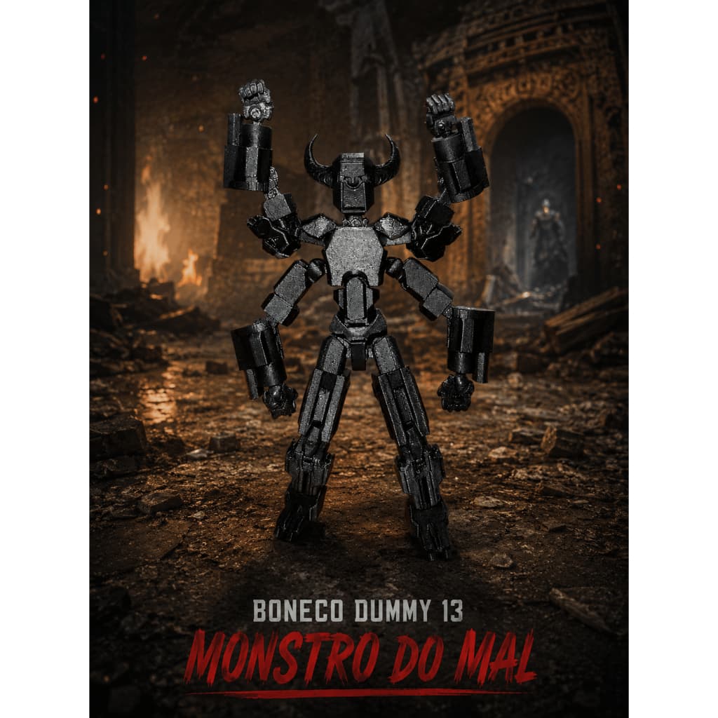 Boneco Dummy 13 Monstro Do Mal Articulado Brinquedo Escolha sua Cor - Entregue Montado