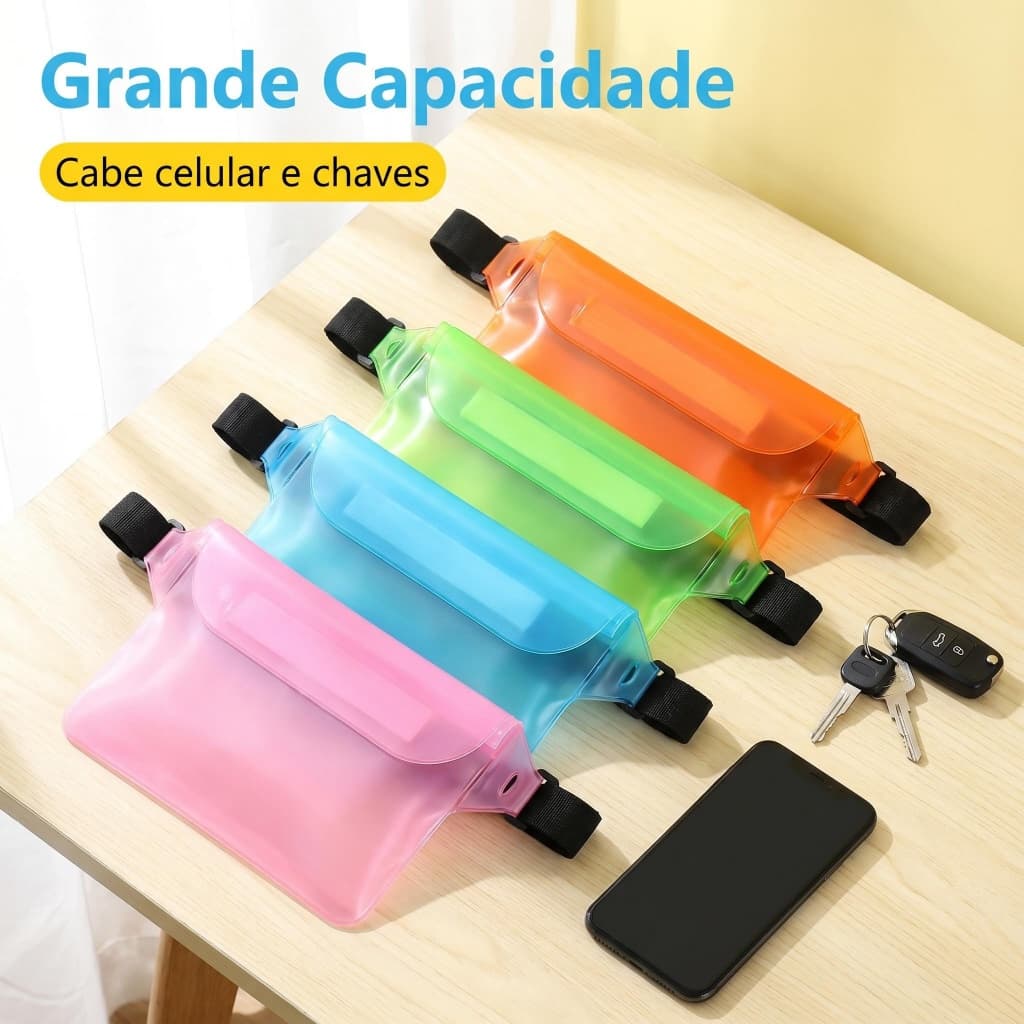 Capa Impermeável Transparente de Cintura Multiuso