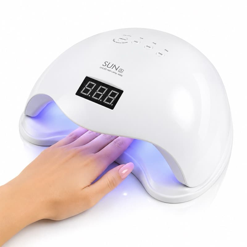 Cabine UV LED SUN 5 48W para Unhas Gel Fibra Esmaltação em Gel Bivolt Sensor Automático Timer Digital Profissional
