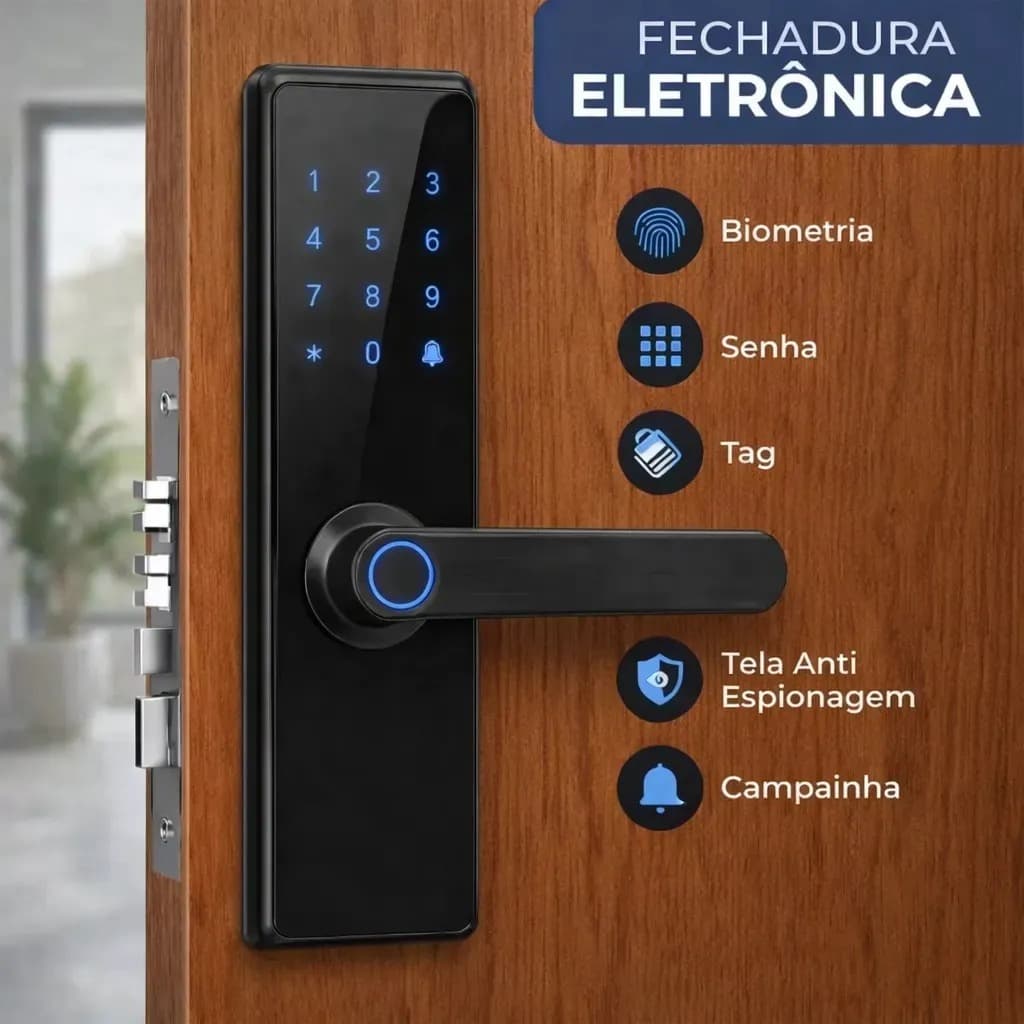 Fechadura Digital Eletronica 4 Em 1 Abertura Inteligente