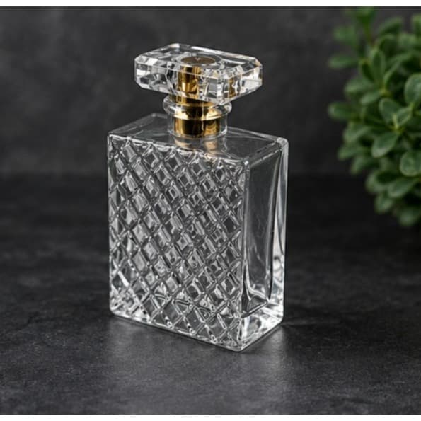 Vidro 100ml Perfume C/Valvula Spray Dourada R.298