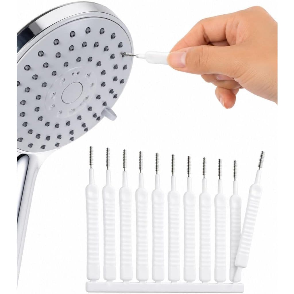 Kit 10 Escovas de Limpeza para Chuveiro e Bicos de Torneira | Removedor de Calcário e Sujeira