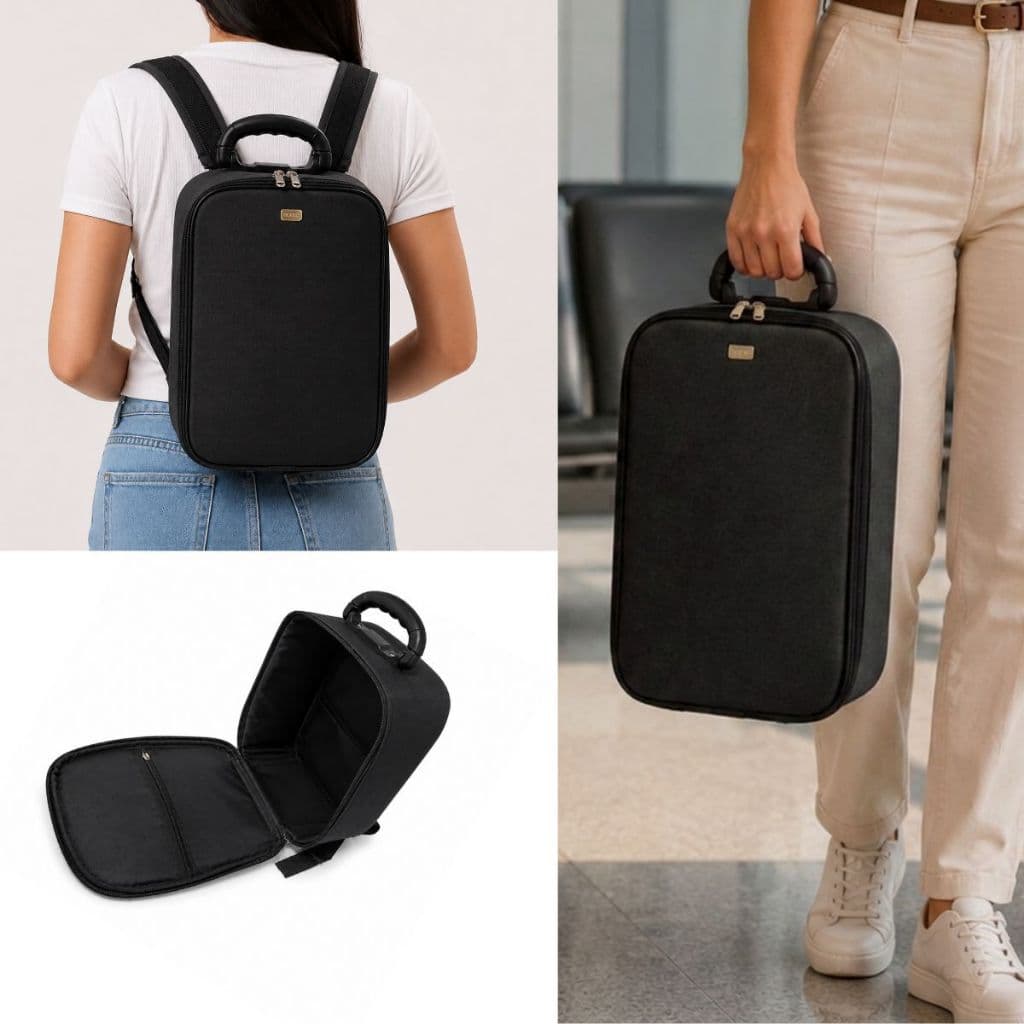 Frasqueira Mochila de Viagem Mão e Costas Compacta Espaçosa