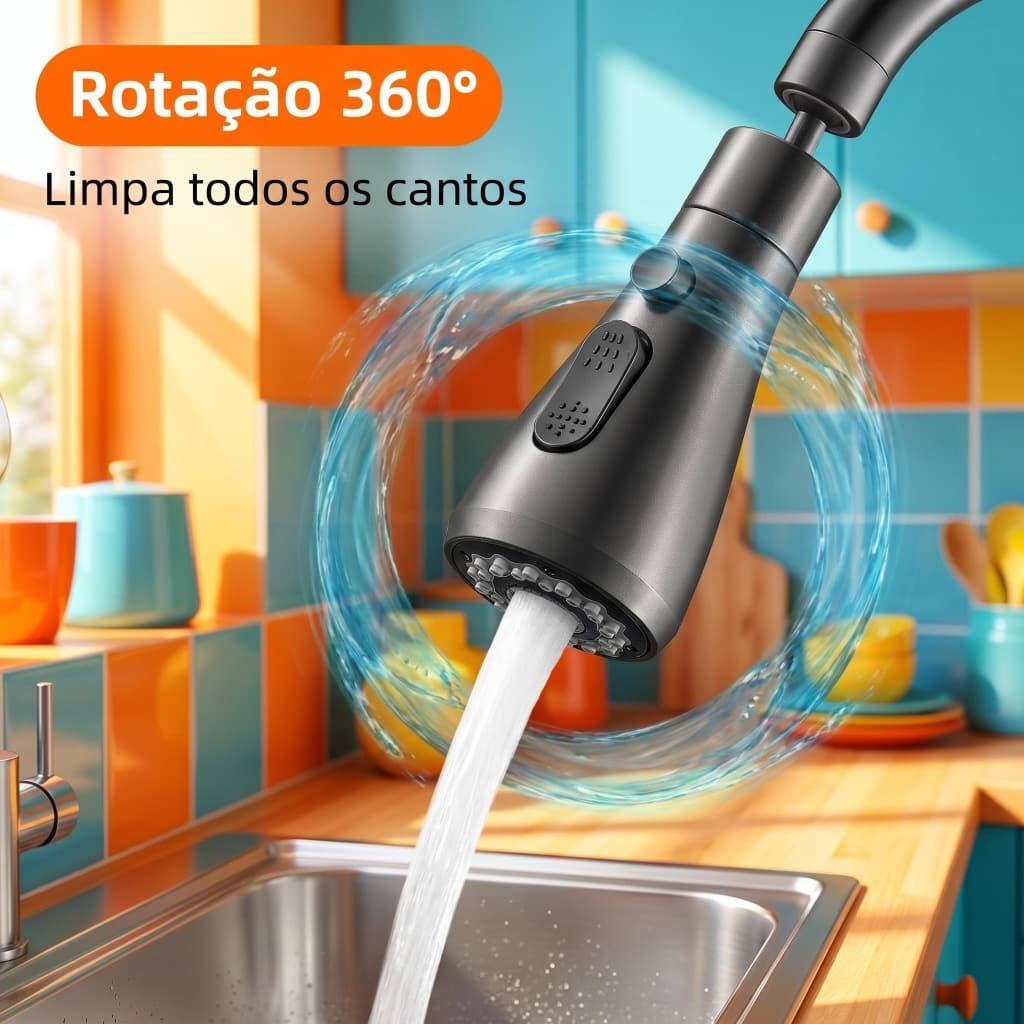 Extensor Giratório para Torneira À Prova de Respingos Borbulhador Multifuncional