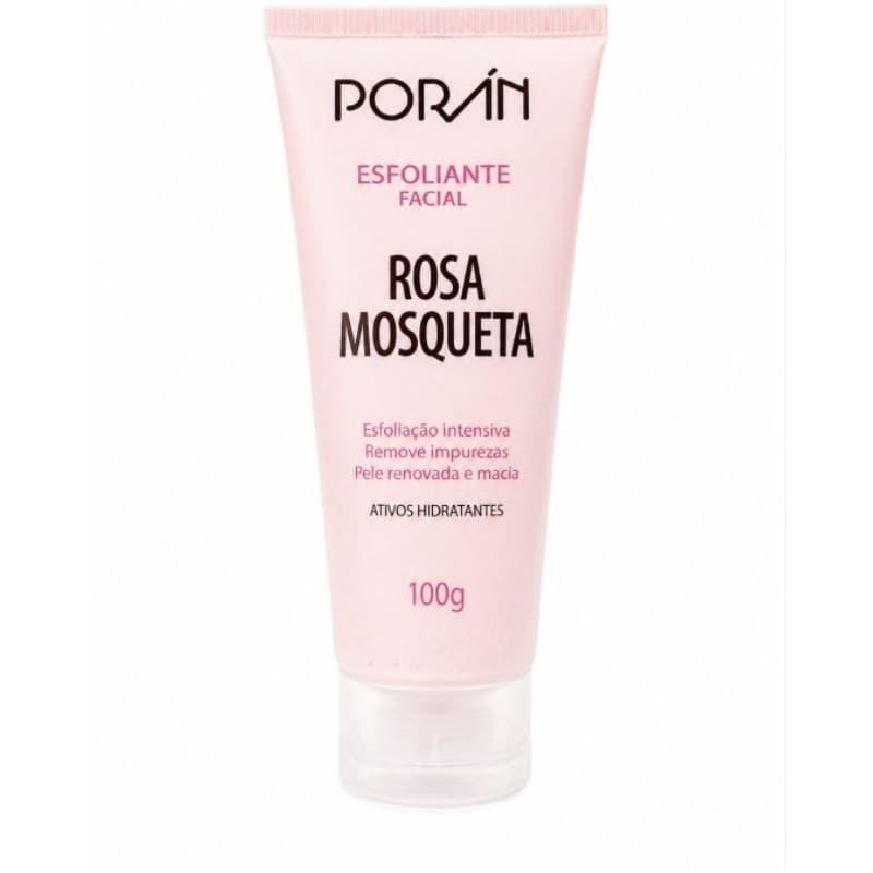 Sabonete Facial Porán Rosa Mosqueta 100g com Limpeza Profunda e Hidratação