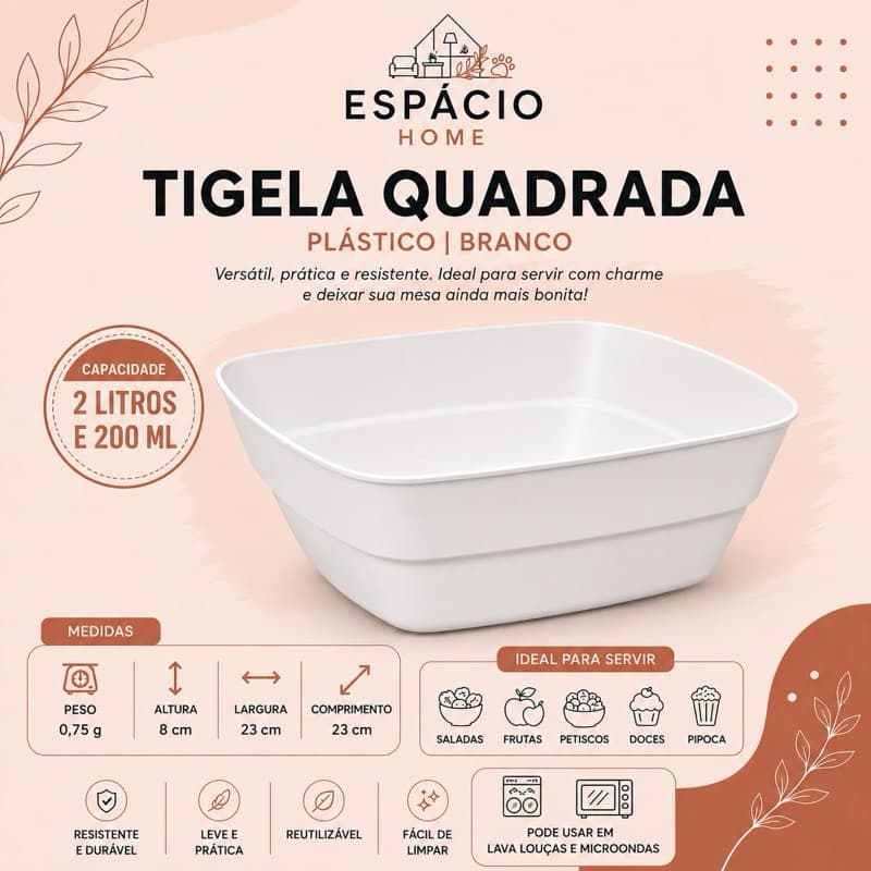 Kit Tigela Multiuso Saladeira Pote Plástico - Fruteira - Tigela para Pipoca - Petisqueira - Salada