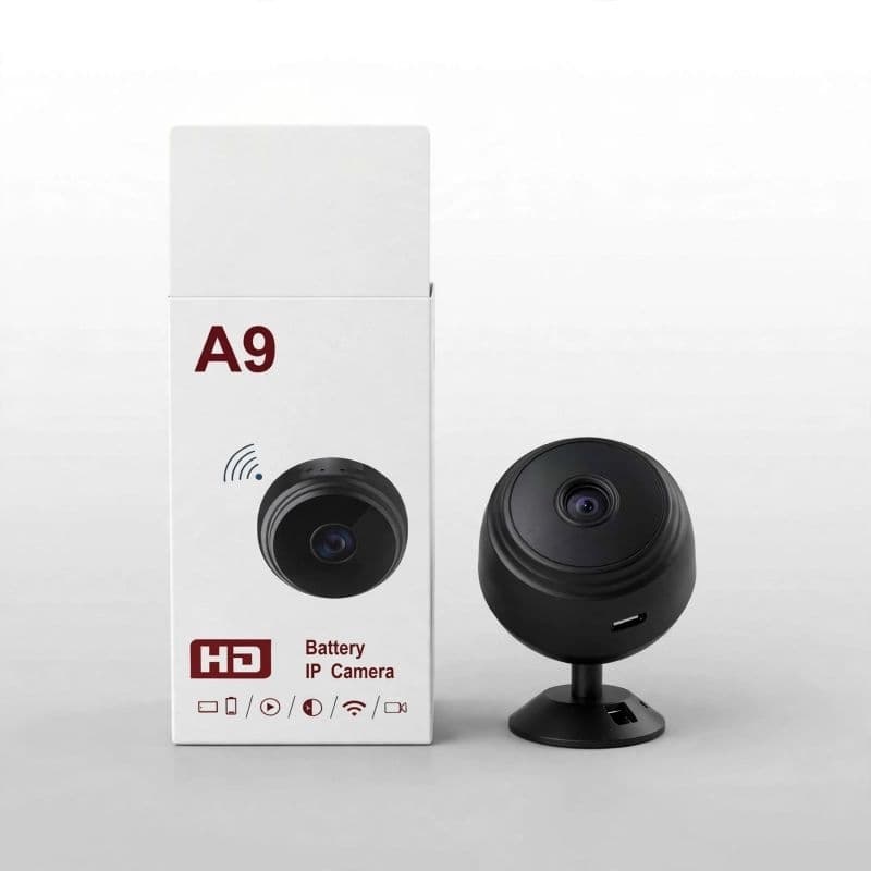 Câmera de Segurança Mini A9 HD com Sensor de Presença Wi-Fi e Sensor Infravermelho