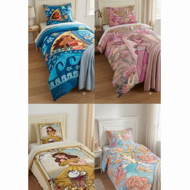 ENVIO IMEDIATO Kit Edredom Princesas Solteiro 1,70x2,20