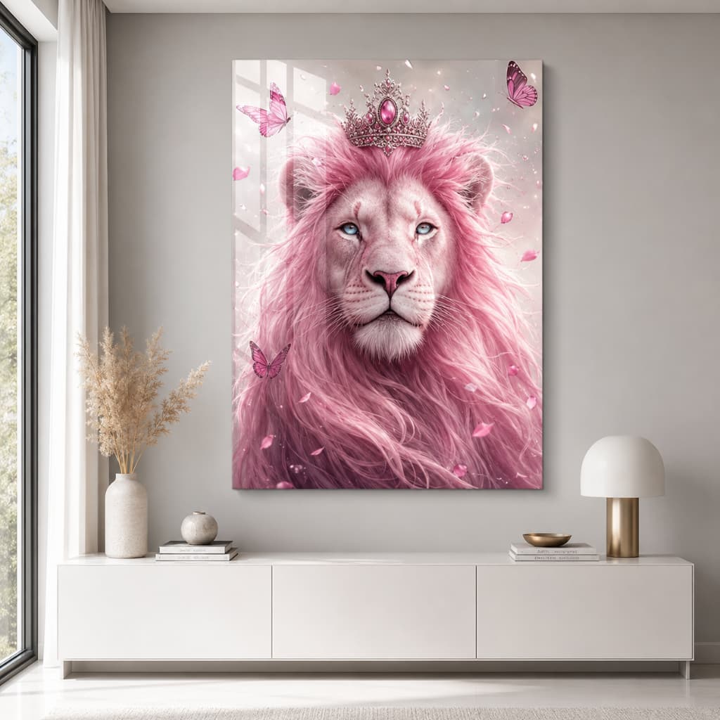 Quadro Decorativo Floral Azul-Marinho e Branco com Detalhes Dourados para Sala e Quarto