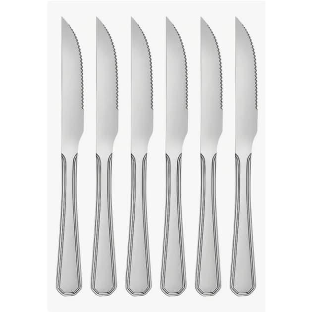 Jogo de Facas Inox Silver 6 Peças Em Casa Tem