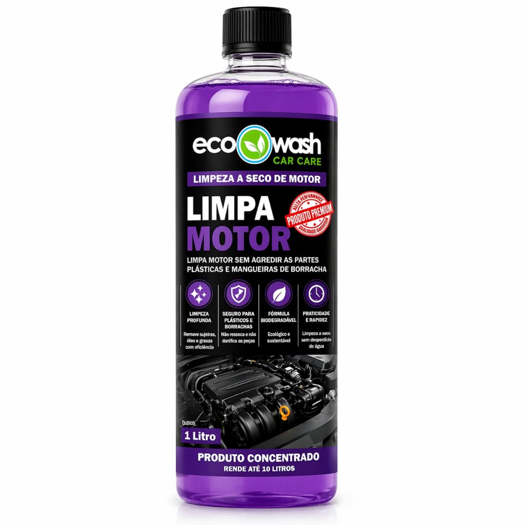 Limpa Motor Automotivo 1 Litro Eco Wash Concentrado Promoção
