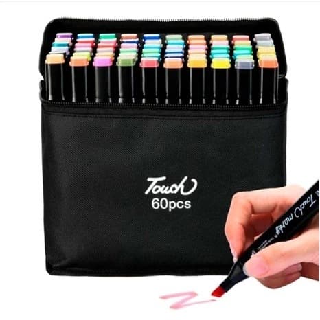 Kit de Marcadores Multiuso: 60 Peças Coloridas, Canetinhas para colorir