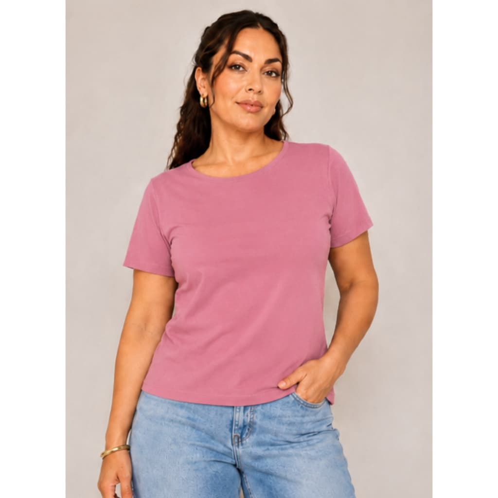 Blusa Viscolycra Feminina Blusinha Básica Camiseta Blusa Manga Curta Ideal P/ o Dia a Dia Trabalho
