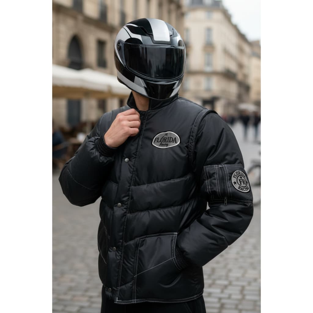 Jaqueta Flórida Racing Refletiva Motoboy Masculina Corta-Vento, Vira-Colete, Conforto e Estilo Urbano (Plus Size 3G/4G).