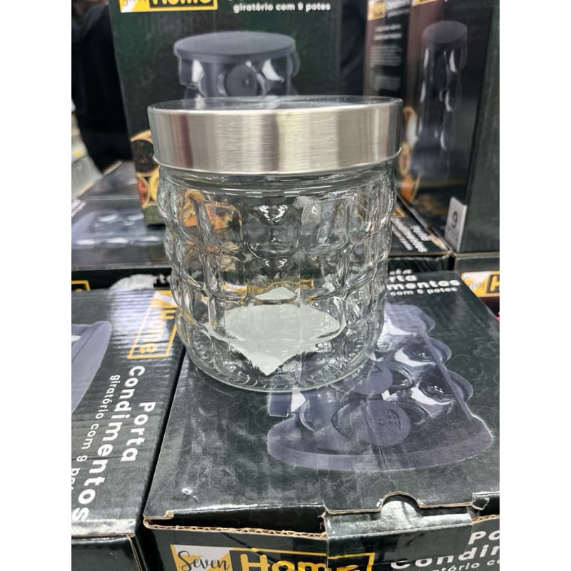 PORTA MANTIMENTOS DE VIDRO 830ML RELEVO