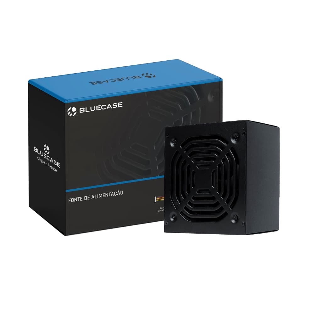 Fonte ATX 500W Bluecase BLU500-CMPS2 Cabo Flat C/ Cabo de Força Bivolt