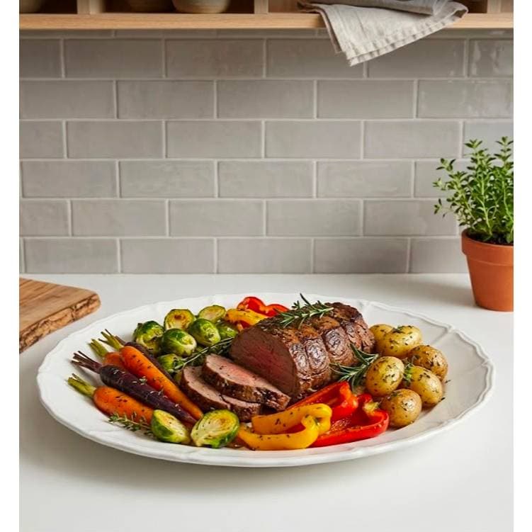 Travessa Oval Grande Feita Em Cerâmica Cor Branca 32cm\42\6cm tamanho