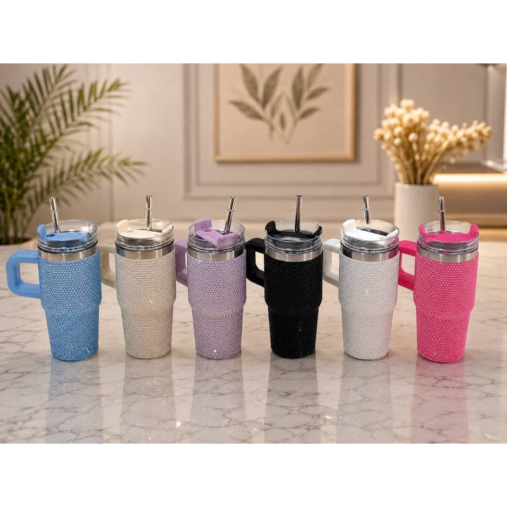 Copo/Garrafa Com Strass , Caneca De Café Brilho Brilhante De 420ml , Garrafa De Aço Inoxidável