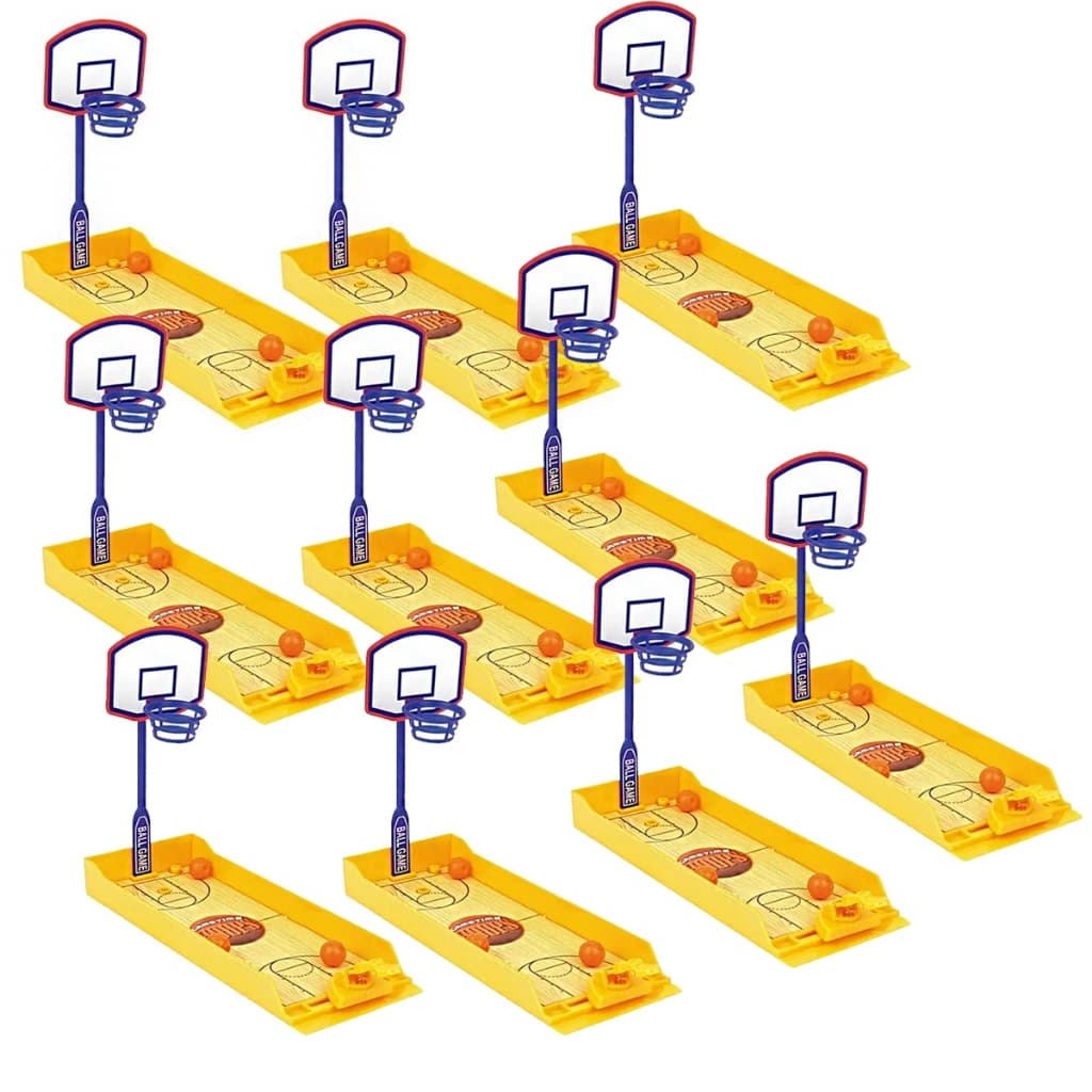 Conjunto 10 Brinquedo Jogo Mini Basquete De Dedo Com Cesta Bola E Lançador Presente Lembracinhas