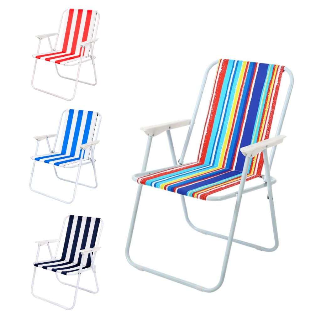 Cadeira De Praia Dobrável Aço Adulto Jardim Piscina Camping Portátil Estrutura Reforçada 120kg Resistente Snel Home