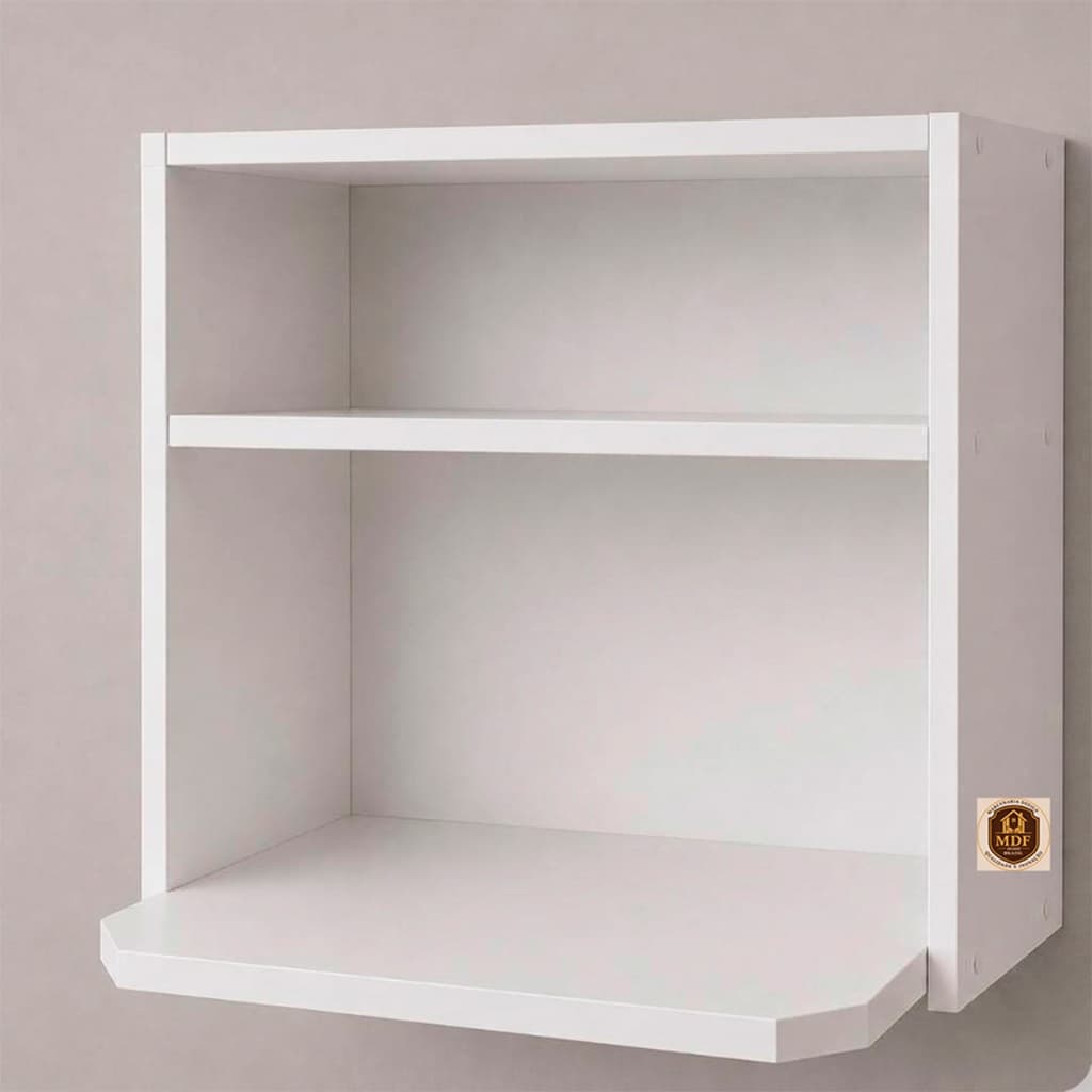 Organizador Cozinha Forno/Micro-ondas Com Prateleira Embutida MDF Branco