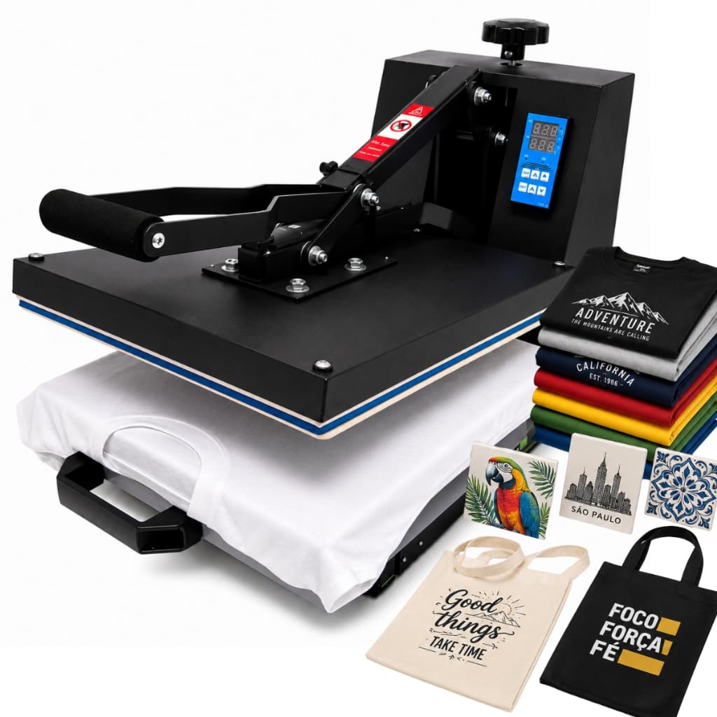 Prensa Térmica Camisetas Maquina Estampar Plana Sublimação 40x60 OU 38X38