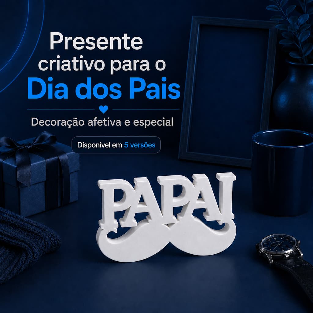 Porta-Retrato Papai para Dia dos Pais Presente Criativo Decorativo de Mesa