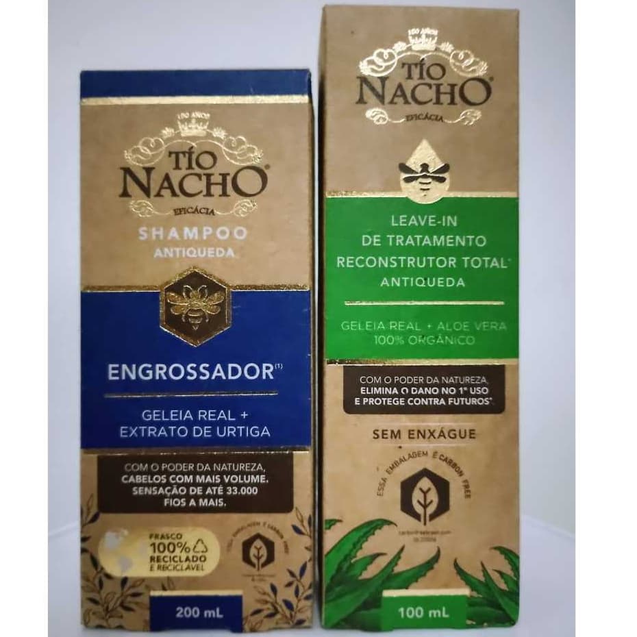 Kit Engrossador Tio Nacho Shampoo 200ml + Leave-in  de Tratamento 100ml