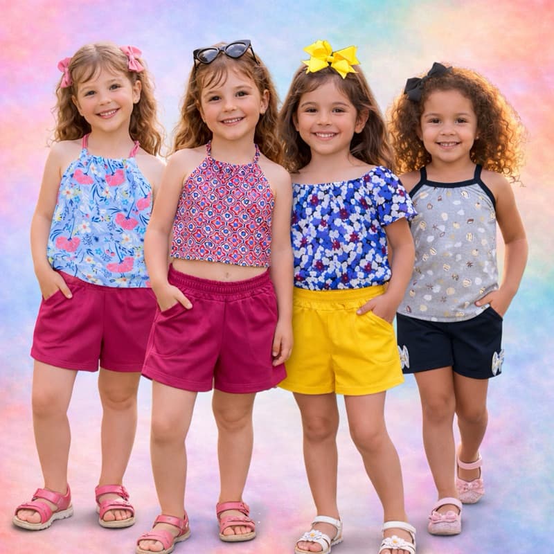 KIT 3 CONJUNTOS VARIADOS SORTIDOS Feminino Menina Infantil.