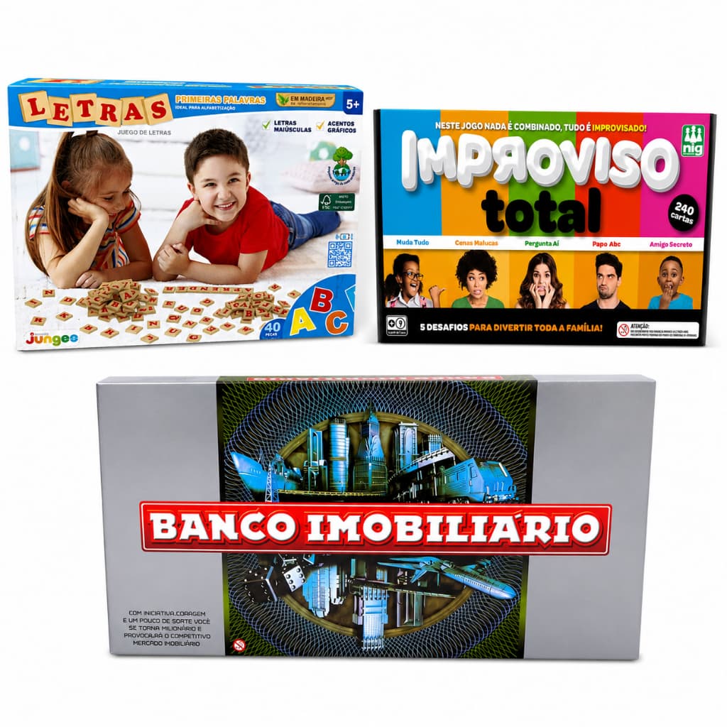 Jogos Improviso Total Banco Imobiliário Letras Primeiras Palavras
