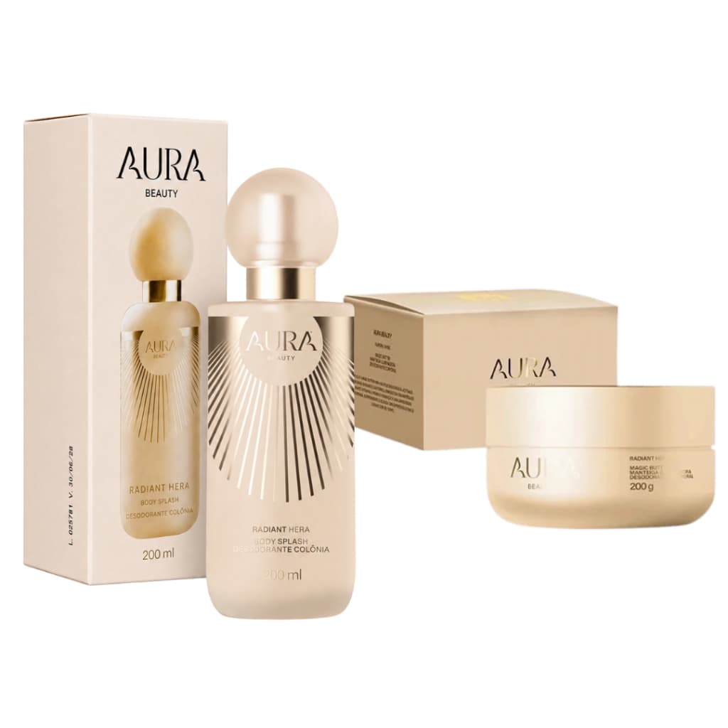 Kit Radiant Hera Aura Beauty Body Splash (200ml) + Manteiga Iluminadora (200g)