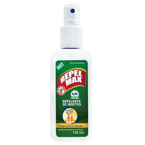 Repelente De Insetos Spray Repel Max DEET 120ml Proteção 8,5h Contra Mosquitos Dengue Aedes