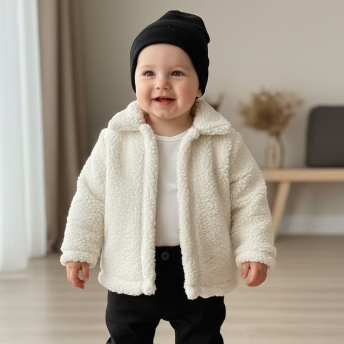 Blusa Infantil Bebê Sherpa Casaco Quentinho Inverno Menino Menina