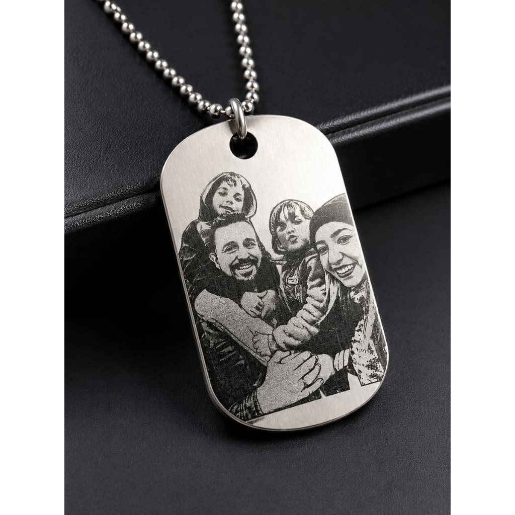 Chaveiro Inox Personalizado com Foto Gravada a Laser | Presente Dia dos Pais, Mães, Namorados e Família