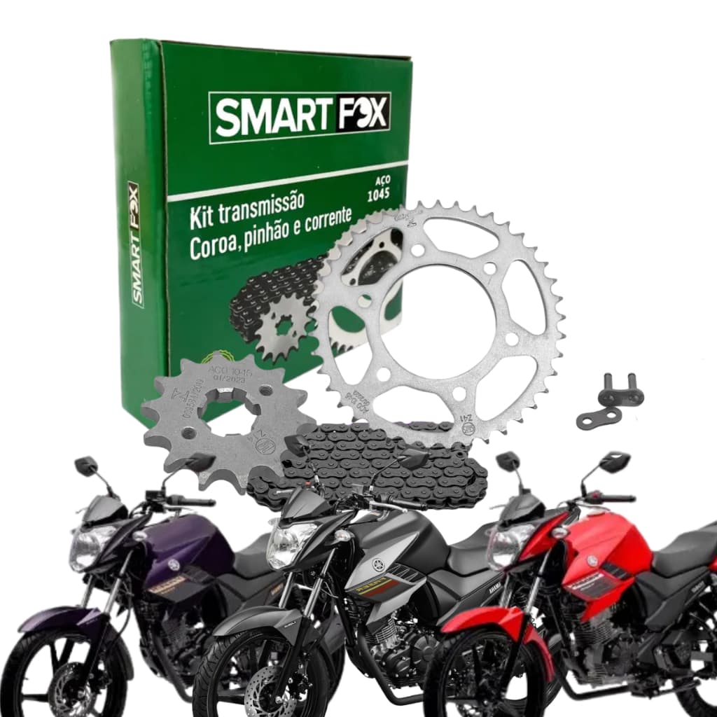 Kit Relaçao Factor 150 Fazer 150 2014 Ate 2026 Smartfox Corrente Coroa Pinhao