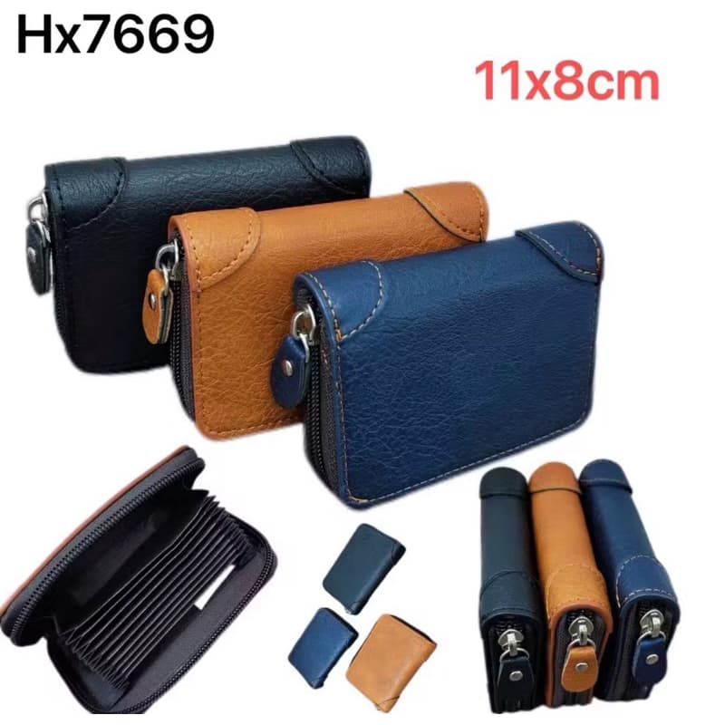 Carteira Masculina Porta Cartões Compacta Couro Sintetico Sanfonada 7669